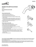 Shower Arm with Escutcheon, Chrome Finish