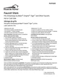 Faucet Stem, Fits Moen®, Empire®, Tiger, and Other Faucets