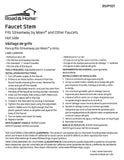 Faucet Stem, Hot Side, Fits Streamway by Moen® and Other Faucets