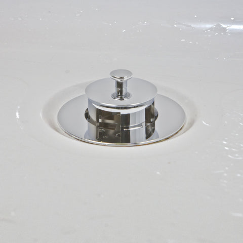 Bathtub Pull-Up Drain, Chrome Finish